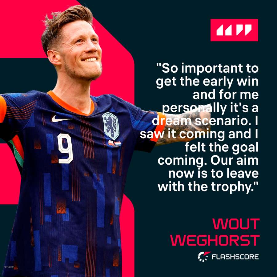 Wout Weghorst's reaction after the game