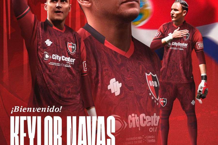 Keylor Navas oficializado no Newell’s Old Boys
