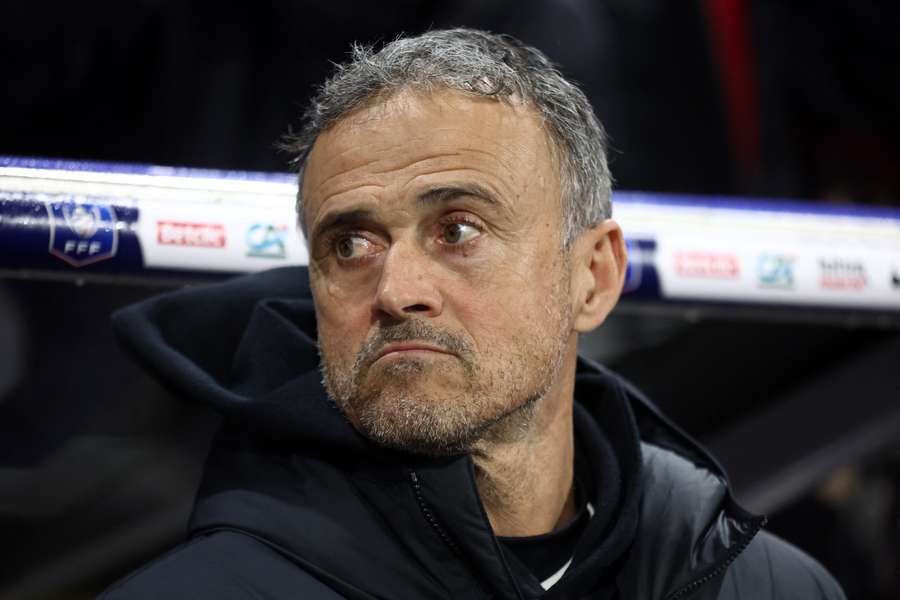 Luis Enrique no último jogo do PSG