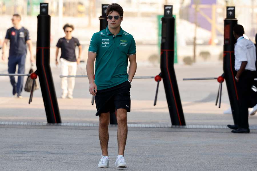 Lance Stroll op het circuit in Qatar