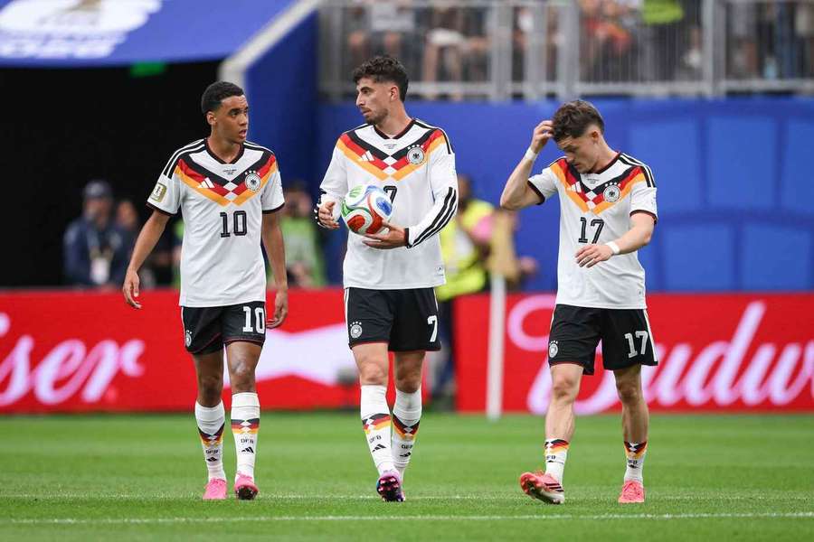 Musiala (l.), Havertz (M.) und Wirtz (r.) suchen noch ihre Top-Form