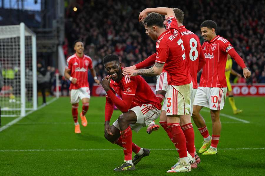 Nottingham Forest goal celebration Nottingham Forest goal celebration