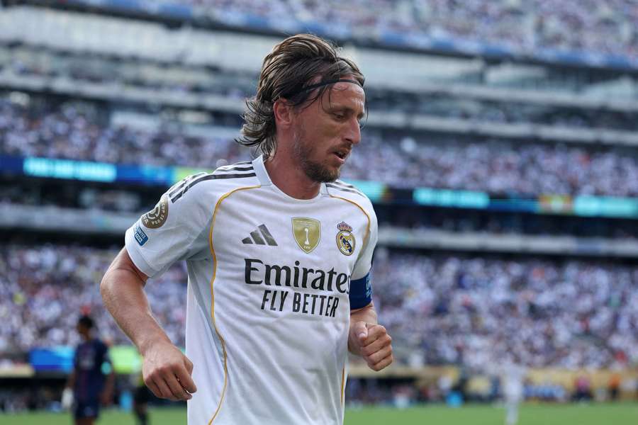 Luka Modric durinh his final match for Real Madrid