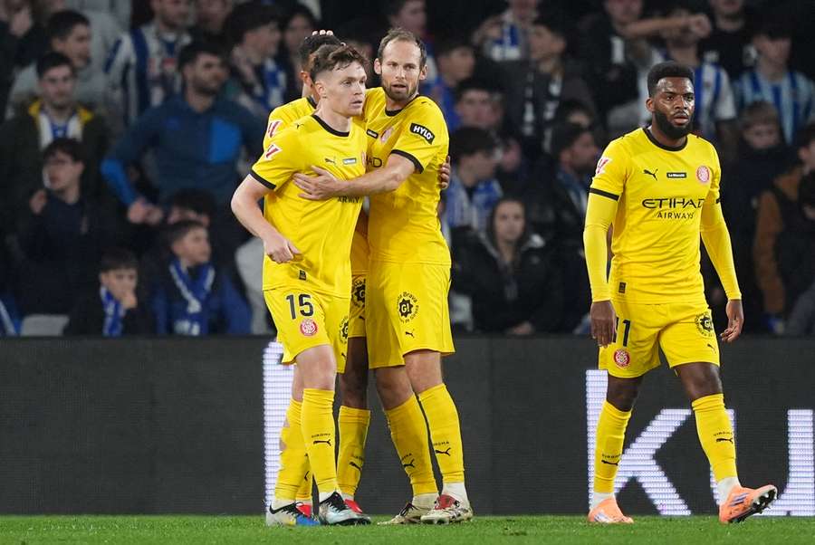 Viktor Tsygankov dal oba góly Girony při výhře nad Realem Sociedad 2:1.