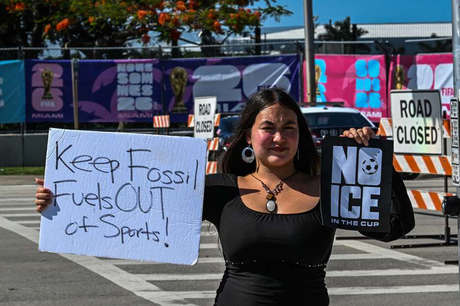 Protesta contra el ICE antes del Mundial en Miami Protesta contra el ICE antes del Mundial en Miami
