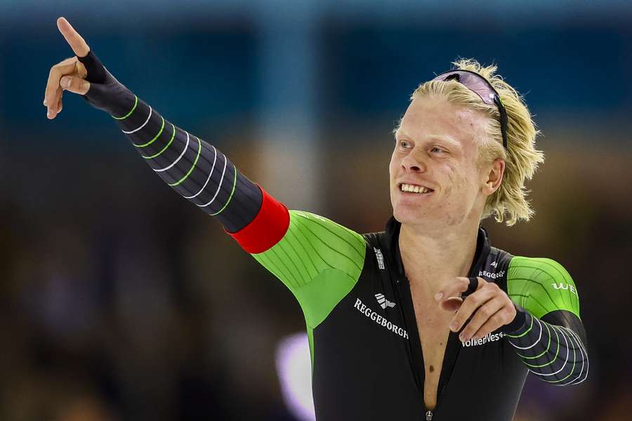 Tim Prins heeft de 1000 meter gewonnen in Thialf