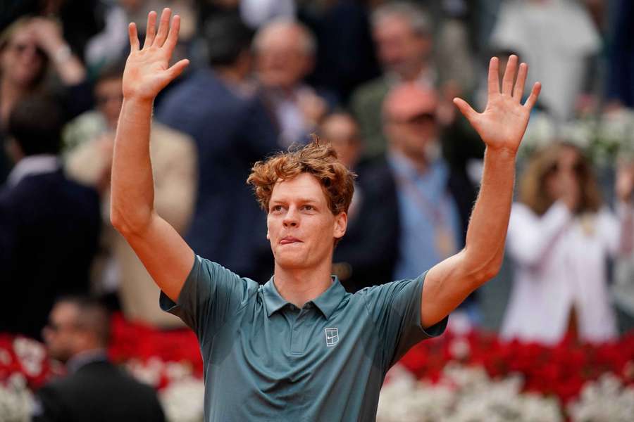 Jannik Sinner celebra su triunfo en Madrid