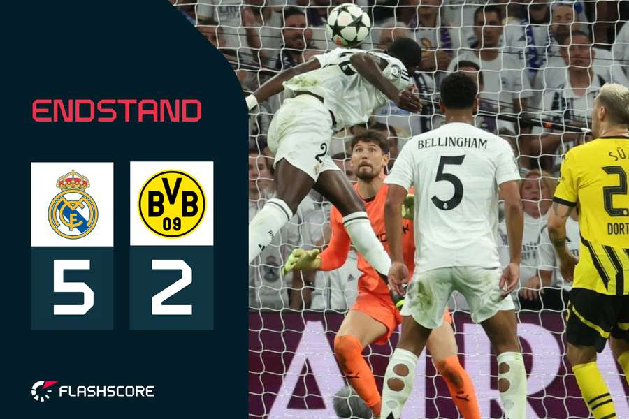 Antonio Rüdiger erzielt das zwischenzeitliche 1:2 für Real Madrid.