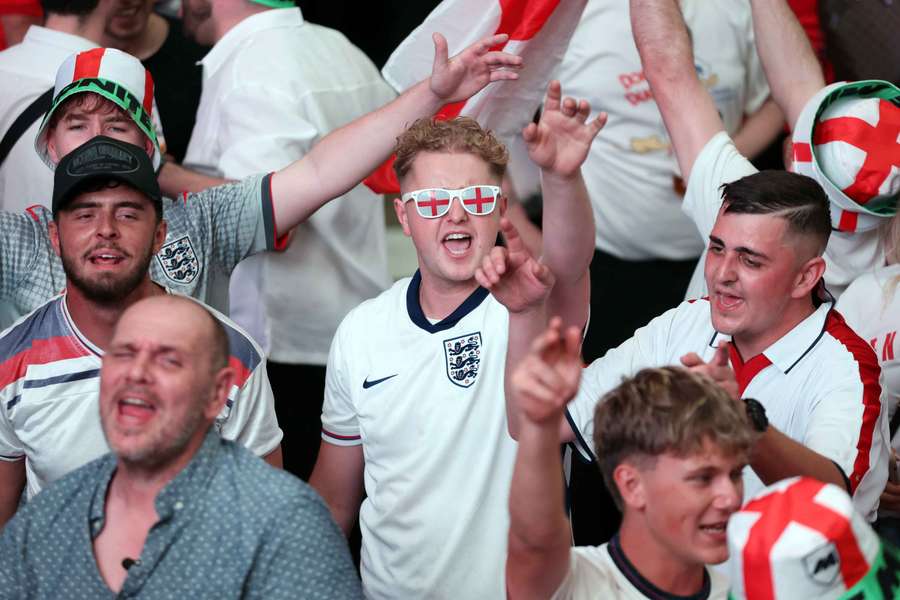 Aficionados de Inglaterra durante el Mundial