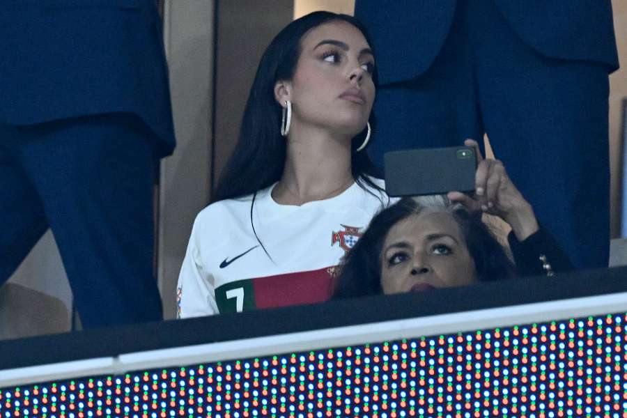 Georgina Rodriguez in tribuna