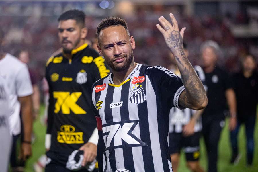 Neymar, con el Santos