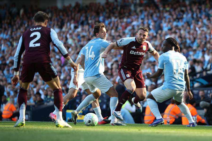 John McGinn in action for Aston Villa