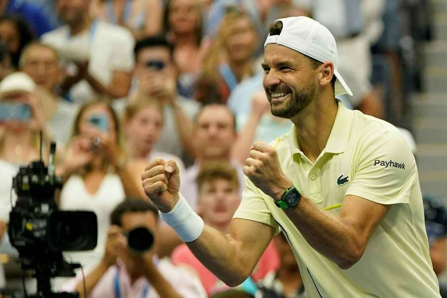 Grigor Dimitrov viert zijn zege op Andrey Rublev