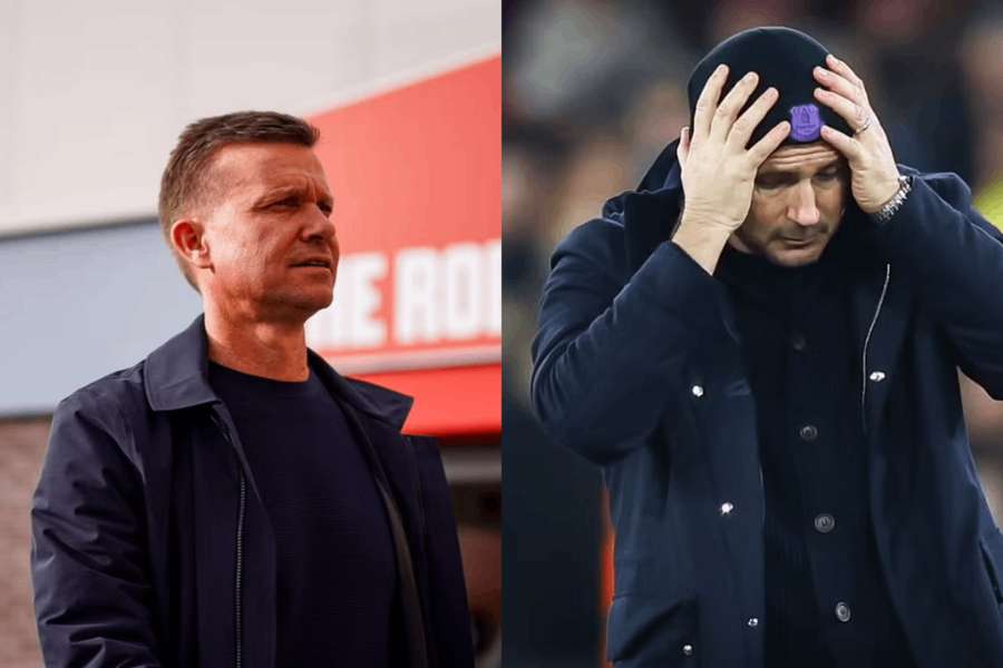 Poslední dvaja manažéri, ktorí opustili Premier League. Vľavo Jesse Marsch, vpravo Frank Lampard.