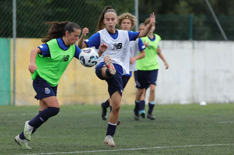 As jogadoras do FC Porto no treino