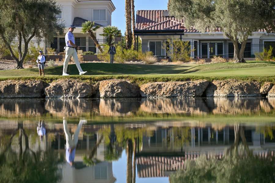 J.T. Poston reacts on the 12th green during the final round of the Shriners Children's Open in 2024 