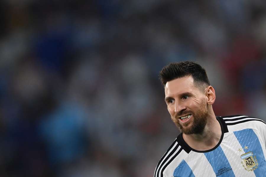 Lionel Messi durante un partido del Mundial de Catar 2022.