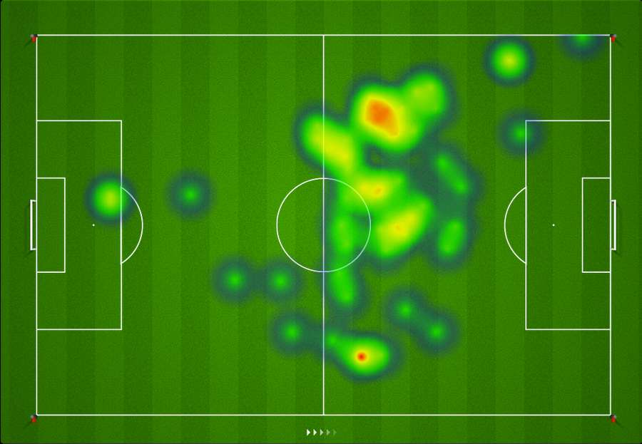 Pedri half-time heat map vs Real Madrid Pedri half-time heat map vs Real Madrid