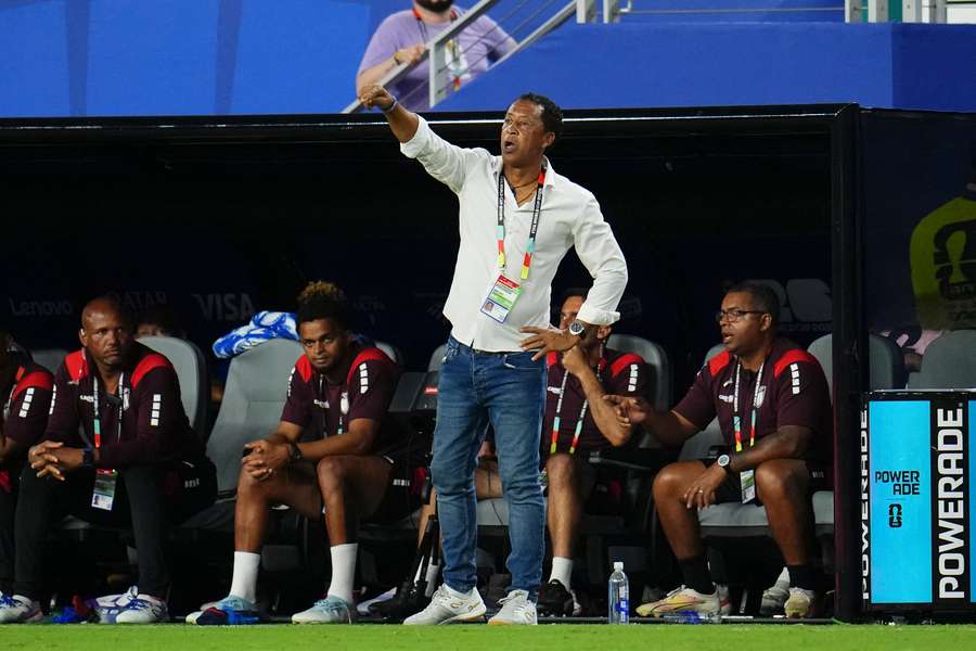 Bubista on the touchline during the World Cup Bubista on the touchline during the World Cup
