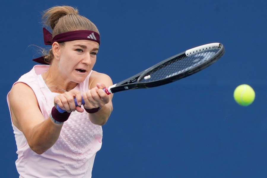 Karolína Muchová v zápase prvního kola US Open.