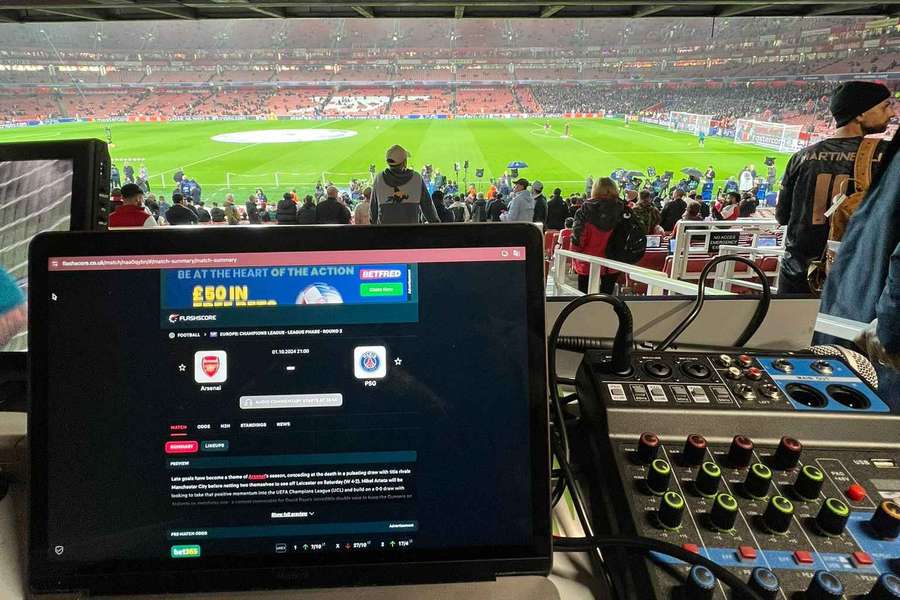 Flashscore est en direct de l'Emirates.