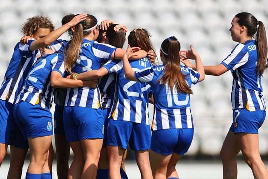 A festa das jogadoras do FC Porto