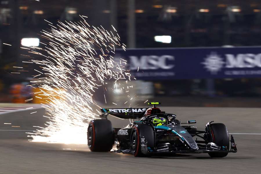 Mercedes' Lewis Hamilton during qualifying