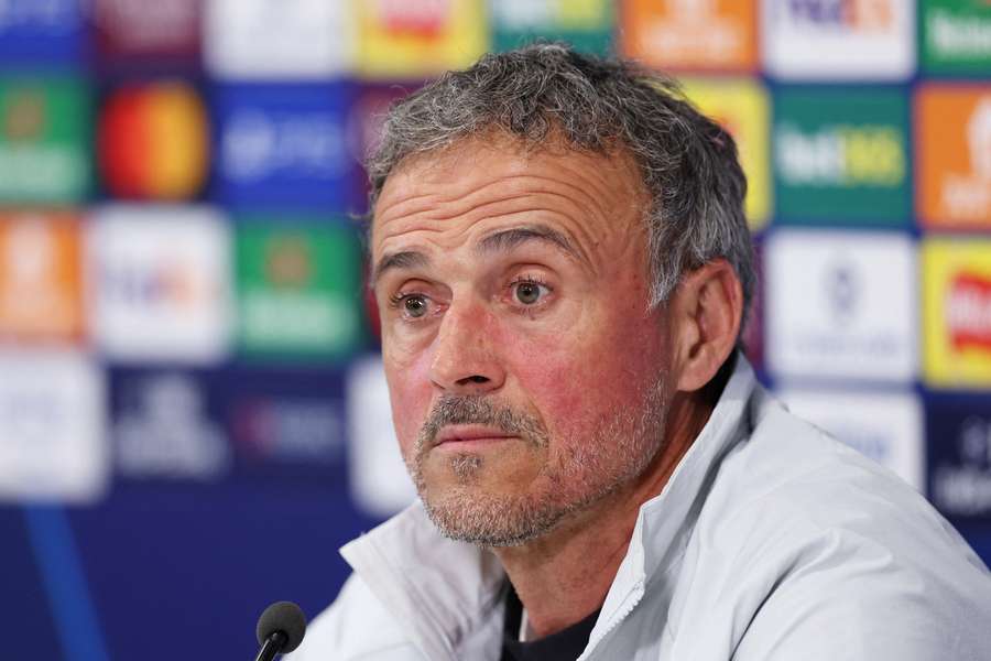 Luis Enrique face à la presse ce lundi.