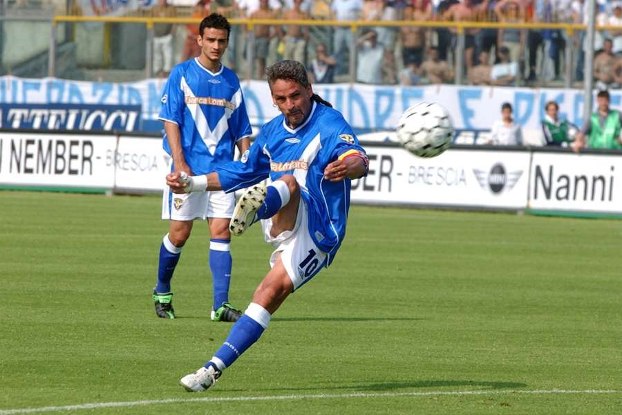 Roberto Baggio during his time at Brescia