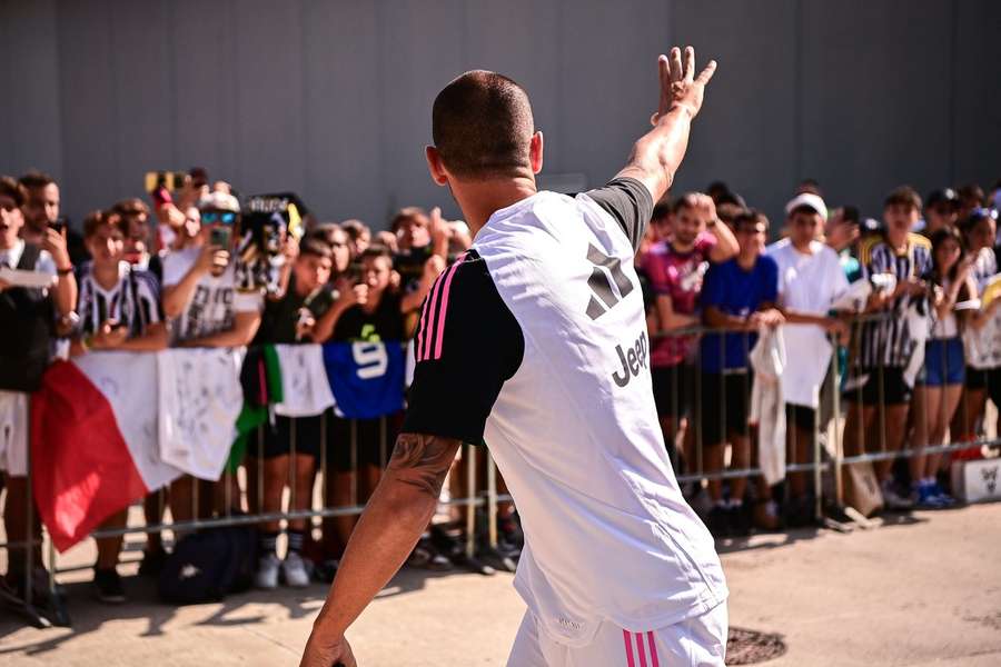 Leonardo Bonucci no dia da chegada ao campo de treinos