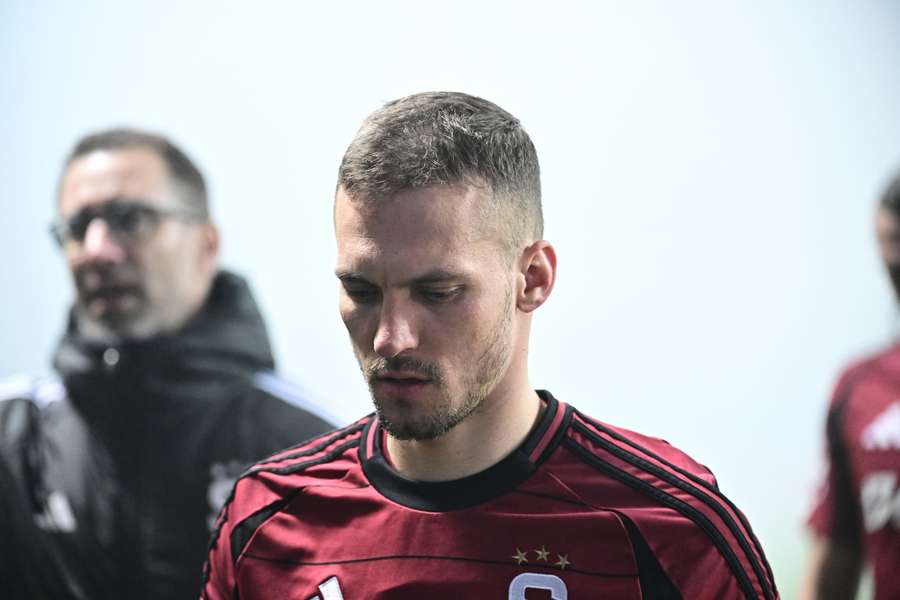 Zklamaný lídr Sparty Lukáš Haraslín. Zklamaný lídr Sparty Lukáš Haraslín.