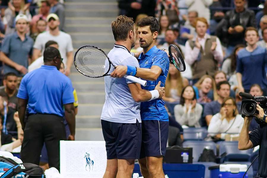Stan Wawrinka și Novak Djokovic