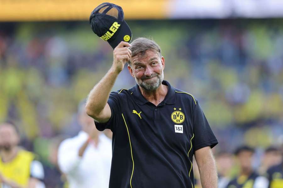 Klopp com a camisola do Dortmund