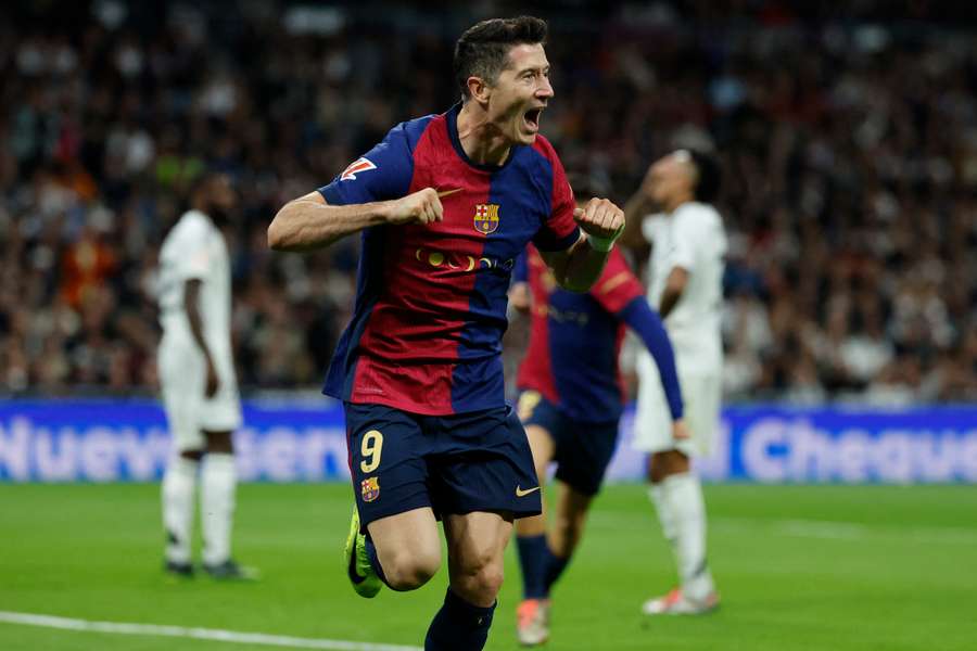 Robert Lewandowski starte Barcelona-festen.