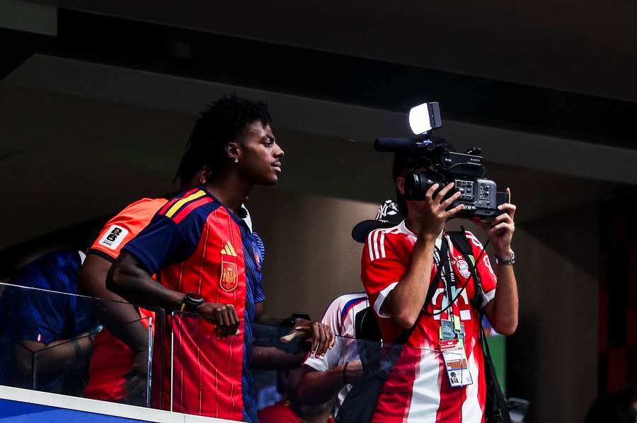 Vlogger IShowSpeed during the semifinal of the 2026 FIFA World Cup between Spain and France