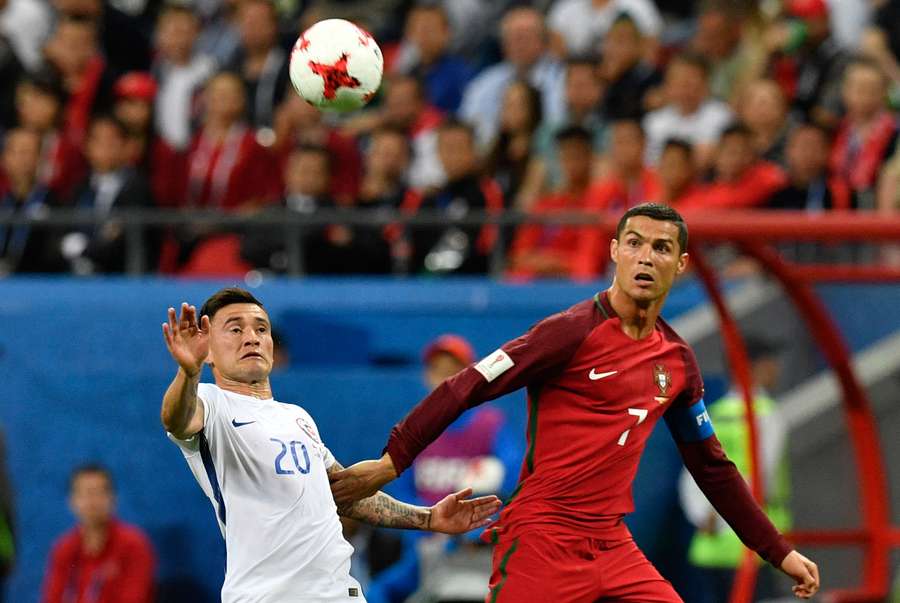 Portugal e Chile mediram forças em Kazan, em 2017