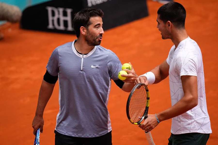 Marc López se retiró jugando un dobles con Carlos Alcaraz en el Mutua Madrid Open