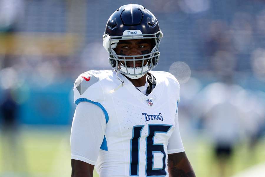 Titans wide receiver Treylon Burks looks on before a game against the New York Jets (2024)