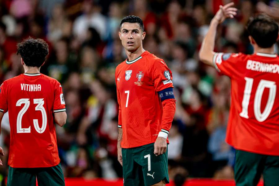 Cristiano Ronaldo lors du match entre le Portugal et la Hongrie, disputé au stade José-Alvalade de Lisbonne le 14 octobre 2025 dans le cadre des qualifications pour la Coupe du monde 2026.