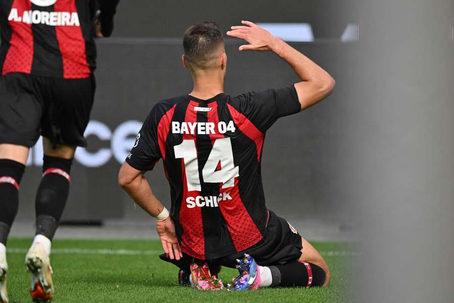 Schick celebrates his goal Schick celebrates his goal