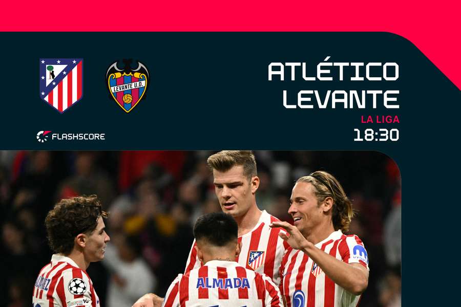 El Atlético recibe a un Levante que coquetea con el descenso
