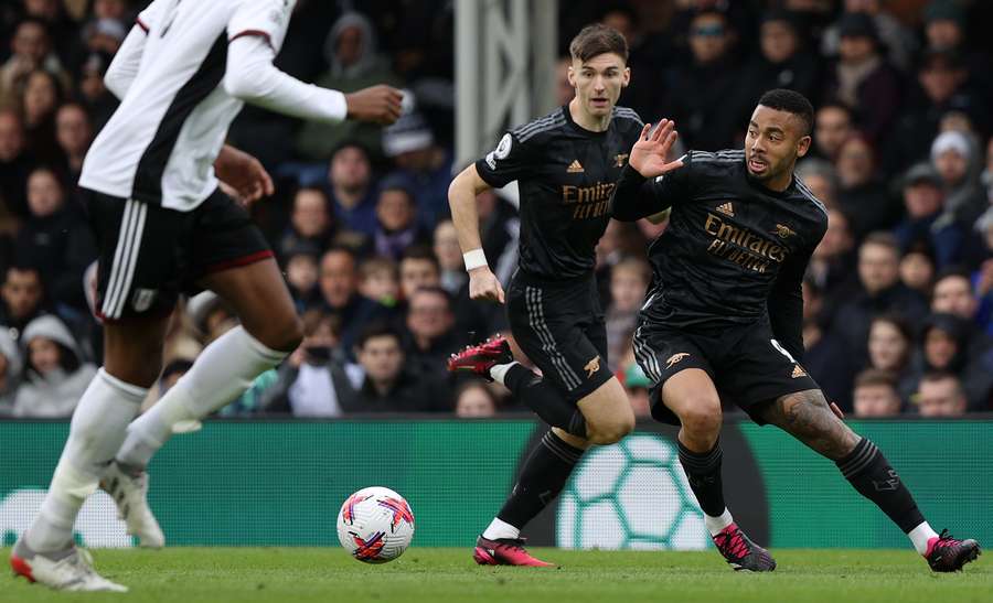 Jesus returned to action for Arsenal in their match against Fulham