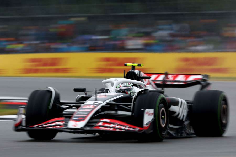 Haas' Nico Hulkenberg during practice at the British Grand Prix