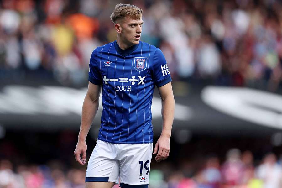 Liam Delap avec Ipswich le mois dernier.
