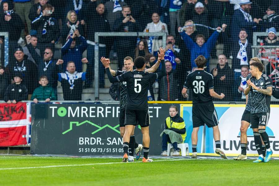 FC Copenhagen celebrated their third successive win in Vejle. 