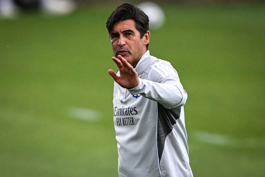 Paulo Fonseca, en el entrenamiento del lunes.