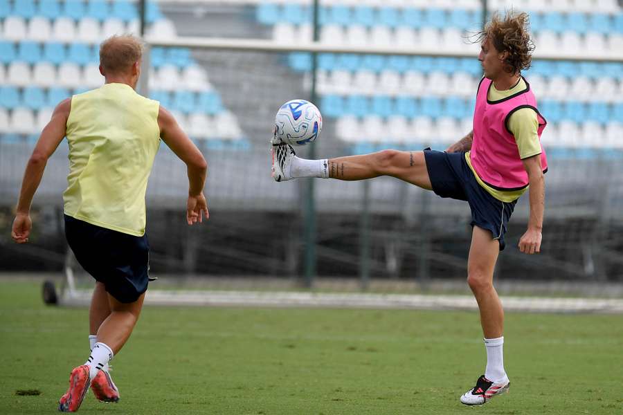 Rovella in allenamento