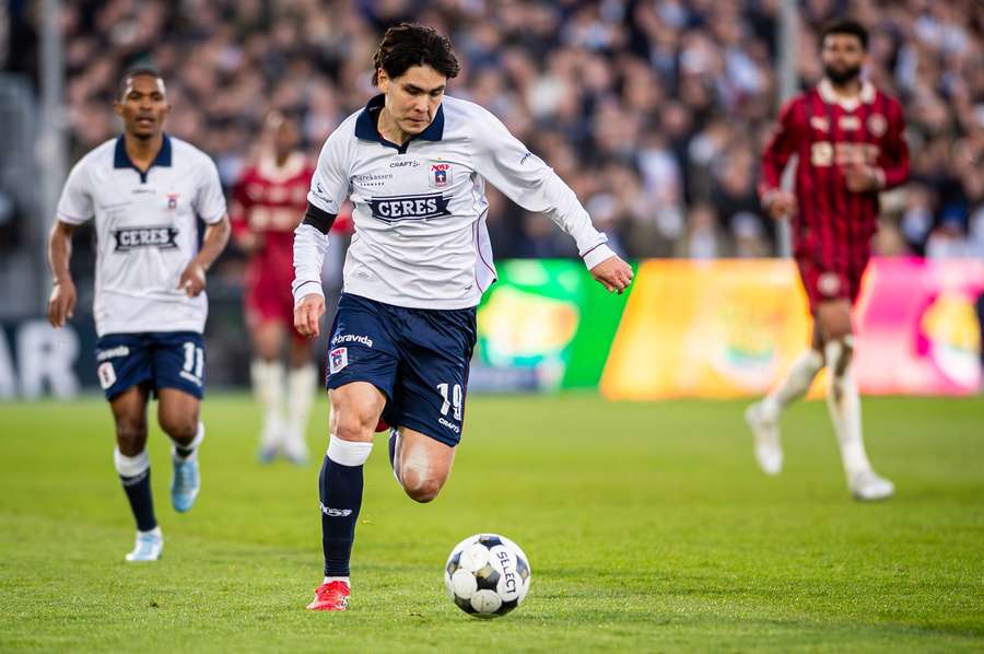 Swedish wingback Eric Kahl has a key role in the Aarhus team
