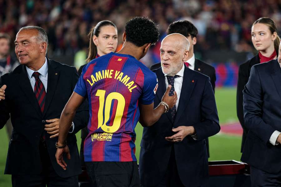 Tebas saluda a Lamine