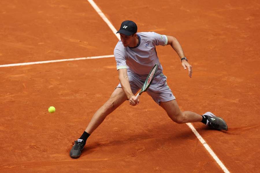 Hubert Hurkacz perdeu o seu jogo dos oitavos de final em Madrid 